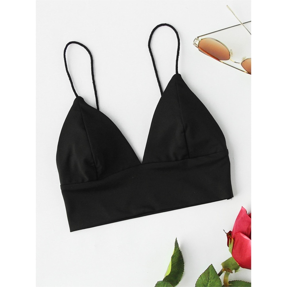 V-neck cropped cami top